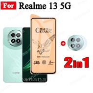 Realme 13 Ceramic soft film For Realme 13 4G 5G 13+ Plus 2 in 1 Tempered Glass Screen Protector and 