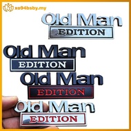 xo94bsby Car 3D Metal Chrome Stier Emblem OLD MAN EDITION Badge Logo Car Trunk Body Door Styling Dec