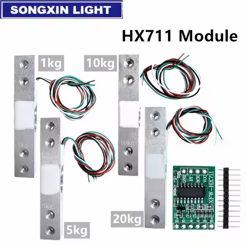 Load Cell 1KG 5KG 10KG 20KG HX711 AD Module Weight Sensor Electronic Scale Aluminum Alloy Weighing P