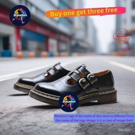 Dr.Martens Core Polley First Layer Cowhide Leisure Leather Shoes Black Double buckle Mary jane shoes