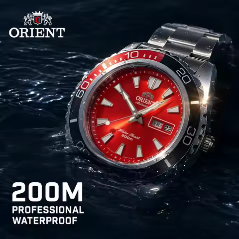 Rotating Bezel Dive Watch ORIENT Automatic Mechanical Movement 200M Waterproof Double Calendar Lumin