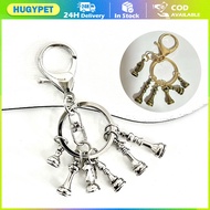 International Chess Piece Keychain Alloy Chessman Pendant King Queen Rook Knight Pawn Bishop Keyring
