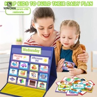 [SONONIA] Kids Visual Schedule Chart Calendar Toddler Visual Behavioral Routine Tool