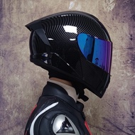 Motorcycle helmet full face helmet double lens