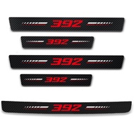 5Pcs Door Sill Plate Protectors for Dodge Challenger Durango SRT 392 Car Accessories, Carbon Fiber L