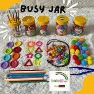 Busy Jar 9-month montessori Motor Sensory Educational Toys/printable pompom tweezer waterbeads