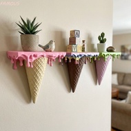 FAMOUS Melting Ice Cream Floating Wall Shelf, 3D Printed Wall-Mounted Drip Floating Shelf, Multi-Pur