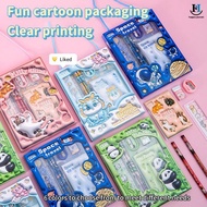 [GA] 6in1 Stationery Set 3D Cartoon Handheld Stationery Set Children's Learning Gift Box Learning St