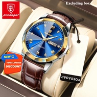 POEDAGAR Luxury Business Waterproof Calendar Fashion Quartz watch for men relo