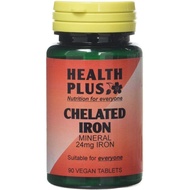 Health Plus Chelated Iron mineral supplement 24 mg. - 90 tablets E9O7