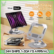 Tablet Stand Laptop Holder Metal Foldable Laptop Stand 360 Rotating Height Adjustable Tablet Stand