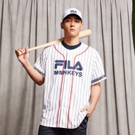 FILA x Rakuten 樂天聯名 短袖球衣-白色 1TEZ-1837-WT