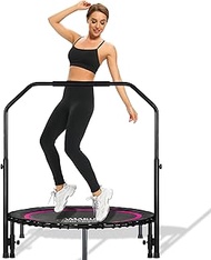 AMAKUZ Mini Trampoline for Adult, Indoor Small Rebounder Trampoline for Exercise Fitness Workout, 400lbs Maximum Load Bungee Trampoline with Heavy Duty Legs and Frame