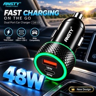 Car charger | Fast charging | Car charger | ANSTY 48W 2 Port USB type C PD | Car charger