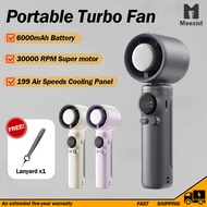 【199-Speed】Portable Turbo Handheld Fan 6000mAh Mini Cooling Fan Kipas Mini Boleh Laras & Cas