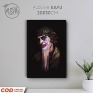 HIASAN DINDING KAYU Wall decoration Poster Wooden Film Home Decor 20x30 GF005 Joker walldecor netfli