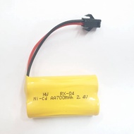 [M'sia Stock] 2.4v AA 700mAh SM-2pin Battery Rechargeable for RC Toys
