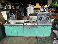 白鐵不鏽鋼8.2尺三件式洗手台+爐台組(贈兩機)*流理台*洗手槽*切菜台*廚具*工作台