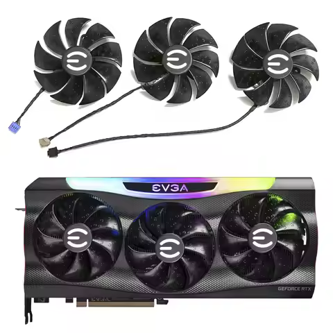 New 87MM PLD09220S12H Video Card Fan Cooler For EVGA GeForce RTX 3070 3080 3090 3080Ti FTW3 ULTRA GA