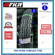 [TUBELESS] TAYAR FKR TUBELESS TYRE HT200 ( BUNGA TT100 ) EPSILON 80/90-17 [ TAYAR 2025 ]