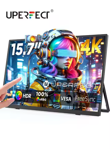 UPERFECT 15.7" 4K Touchscreen Portable Monitor 100%sRGB UHD w/VESA & Stand Ultra-Slim FreeSync HDR G