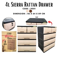 9001 4L SIERRA RATTAN DRAWER/9002 5L SIERRA XL RATTAN DRAWER/9003 6L SIERRA XL RATTAN DRAWER/PLASTIC