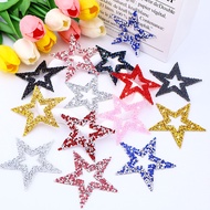 [10 Pieces] New Style Hollow Five-pointed Star Resin Hot Diamond Hot Stamping Adhesive Hot Stamping 