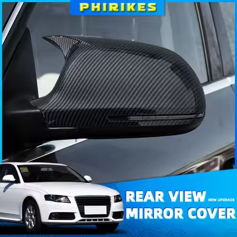 Carbon Fiber Look Black Replacement B8 8K Mirror Cover for Audi A4 S4 A5 S5 A6 S6 A8 S8 Q3 SQ3 A3 D3
