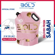 [Sabah] Bold 0w20 4L / 3L Fully Synthetic SP Engine Oil Car Lubricant 0w-20 Minyak Hitam Enjin Keret