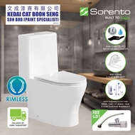 SORENTO One Piece Rimless Water Closet Bathroom Toilet Bowl Bilik Air Mangkuk Tandas Jamban Inci 10 