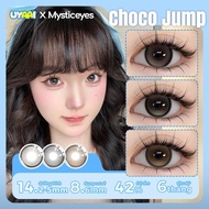 [HOT] Choco Jump contact lenses 0-4 degrees black lens Mystic Eyes DIA 14.2-14.5mm 1 brownbag 6 mont