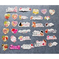 [ CARD 8/3 ] [ 50 PCS ] BANNER PRINTED WITH THE LETTERS EACH LETTERS 8/3