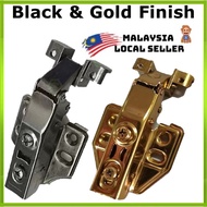 PUCHONG 5/8'' GOLD BLACK Aluminium 250 20MM Frame Glass Door Soft Close Hinge Kitchen Cabinet Rack Engsel Perabot