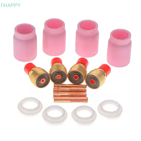 4Pcs TIG Gas Lens Kit 1./1.6/2.4/3.2mm FIT TIG Welding Torch PTA DB SR WP-9/20/25 Series Argon Arc W