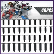 【BET】40pcs Car Trunk Roof Trim Panel Fastener Clip  Mix Black Plastic Rivet[my]