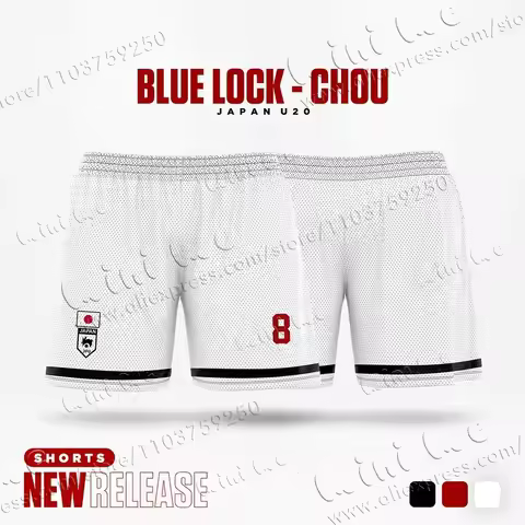 Blue Lock Japan U20 White Cartoon Anime Jersey Men Shorts Summer 2024 New Fashion Women Short Pants 