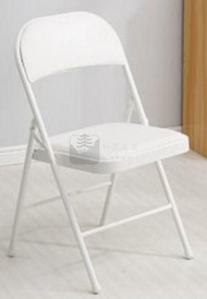 包送貨 -時尚彩色摺椅（加強鋼板底座雙層海綿白腿白色）
