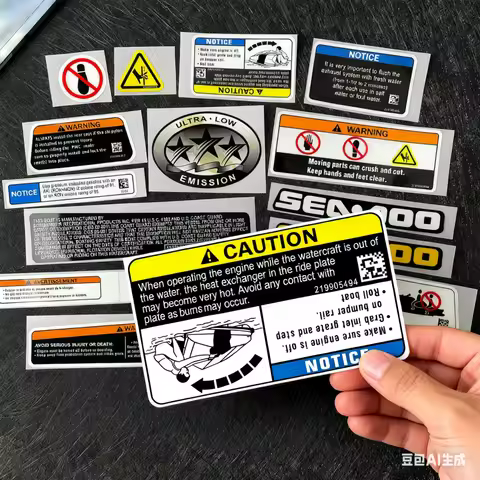 For BRP Sea-doo Spark-300 Warning Sticker Seadoo Spark 300 Jet Ski Reflective Sticker Waterproof Dec