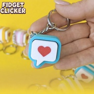 GANTUNGAN Fidget Clicker Emote Love Keychain - Clicker Keychain Couple