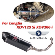 For LONGJIA XDV 250 Si XDV 300 i Motorcycle Exhaust System Carbon Fiber Exhaust Pipe Muffler Exhaust