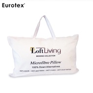 Eurotex, Loft Living Microfibre Pillow, 100% Cotton cover - Medium 1100g