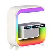 Rhythmic Color Patterns Speaker Wireless Speaker with Light Multi-functional Wireless Charging Speaker Alarm Clock with Colorful Light Bluetooth Desk Lamp Speaker