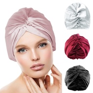 100 Mulberry Silk 19 Momme Cap Night Pure Curly Ladies Wrap Headwrap Twisted Bonnets Turban