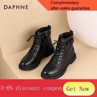Daphne Dr. Martens Boots Women's Spring and Autumn2022New Black Short Boots Children Flat Platform Women's Boots British