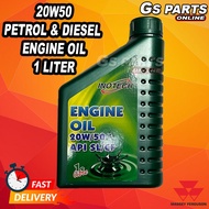 🚜20W50 PETROL & DIESEL ENGINE OIL INOTECH 1 LITER | GS PARTS