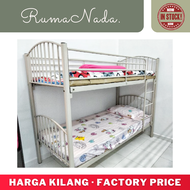 Double Decker Bed Frame / Metal Bed Frame / Katil Double Decker / Katil Dua Tingkat / Bunk Bed / Bed / Katil / Bed Frame