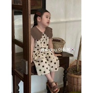 Korean style baby girl polka dot Set, high-end Guangzhou product