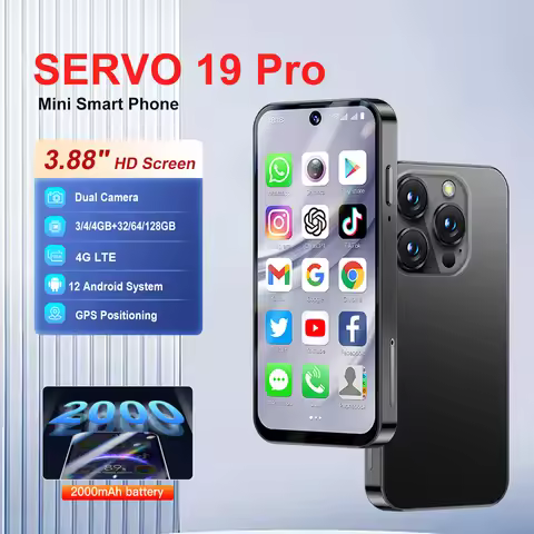 SERVO 19PRO Mini Pocket Android Smartphone 4G Network 128GB ROM Google Play 2 SIM 3.88" Touch Screen