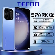 2024 Original Cellphone Tecno SPARK GO Phone 7.5Inch 8800mAh 8GB+256GB Big Sale Android Mobile Phone