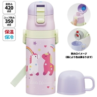 Skater Japan ChildrenS Double Lid Thermos Cup 420ml/470ml 304 Stainless Steel Food Grade Long-Lastin